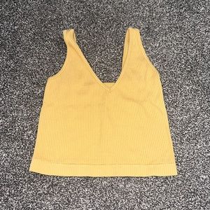 Yellow crop tank top